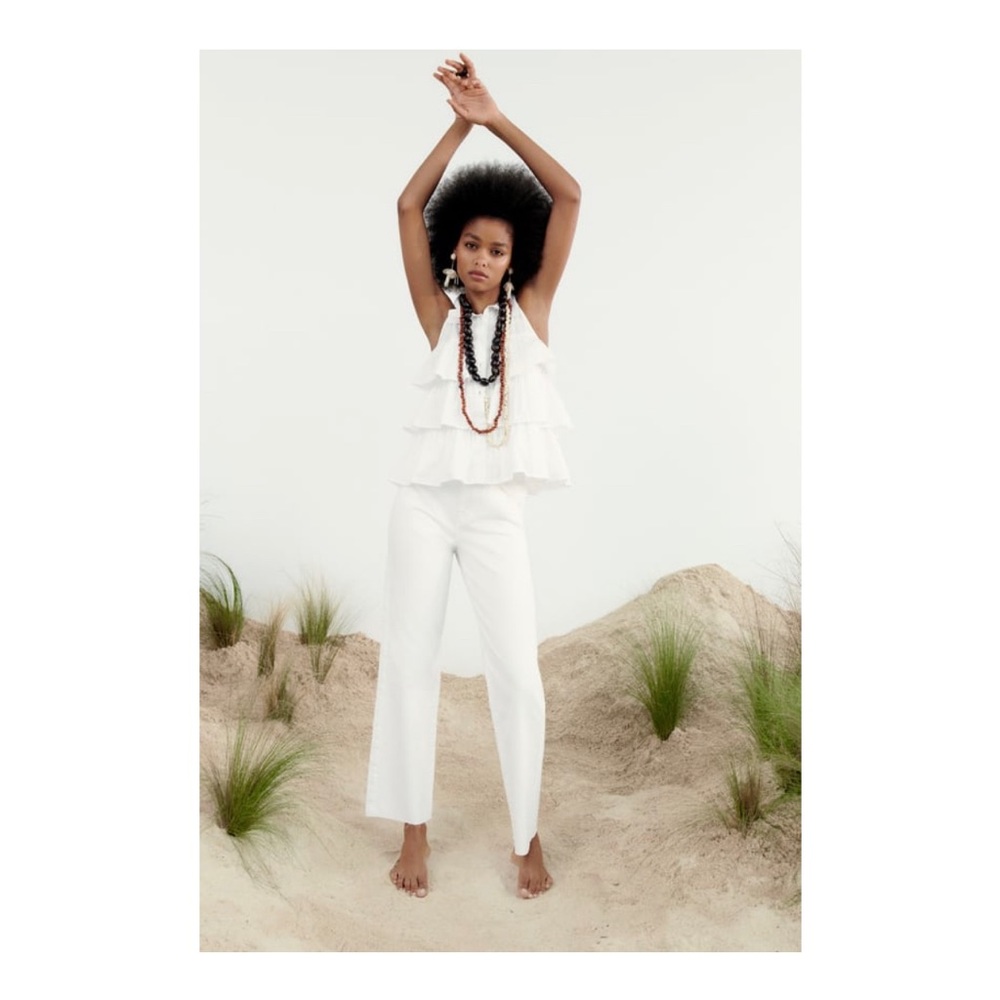 ZARA High Rise Straight Jeans